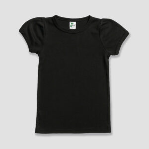 Toddler Girls Puff Short Sleeve T-Shirt – Polyester Cotton Blend