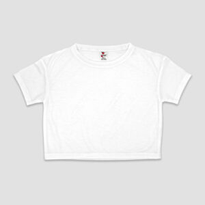 Girls Mid-Crop Short Sleeve T-Shirts - 100% Polyester