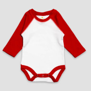 Baby Raglan One-Piece Onesies - Long Sleeves - Premium 100% Cotton