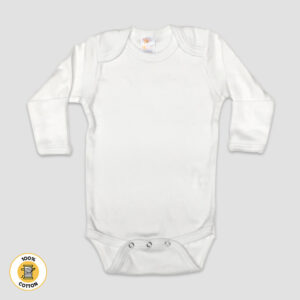Long Sleeve Baby One-Piece Onesies with Mittens - Premium 100% Cotton