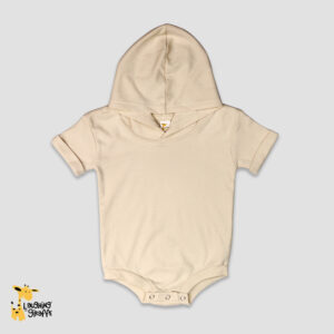 Rolled Short Sleeve Hooded Bubble Romper - Premium 100% Cotton