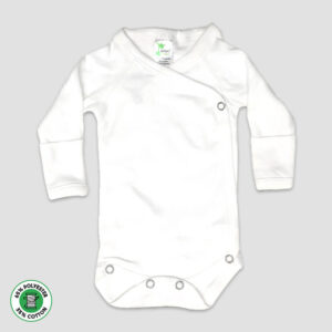 Baby Kimono Creeper Onesies with Foldover Mittens – Polyester Cotton Blend