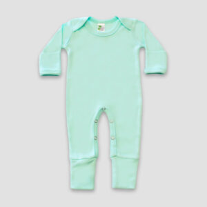 Baby One-Piece Pajamas With Fold Over Mittens & Footies – Polyester Cotton Blend