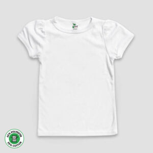 Youth Girls Puff Short Sleeve T-Shirt – Polyester Cotton Blend