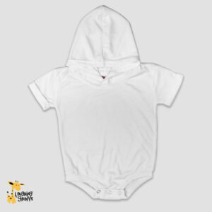 Rolled Short Sleeve Hooded Bubble Romper - 100% Polyester