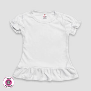 Youth Girls' Short Sleeve Ruffle T-Shirt - 100% Polyester