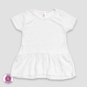Toddler Girls' Short Sleeve Peplum Top - 100% Polyester