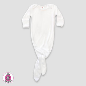 Baby Knotted Sleep Gowns With Mittens - 100% Polyester