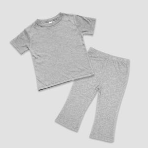 Luxe Toddler Flare Pants and Short Sleeve T-Shirt Set