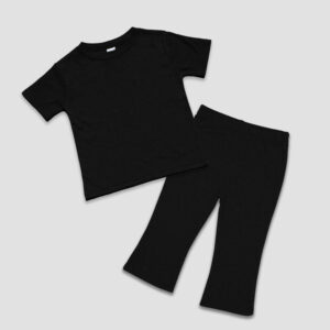 Luxe Baby Flare Pants and Short Sleeve T-Shirt Set
